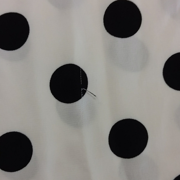 Allegra K Polkadot Bouse Modest Flutter Sleeves - Picture 7 of 10